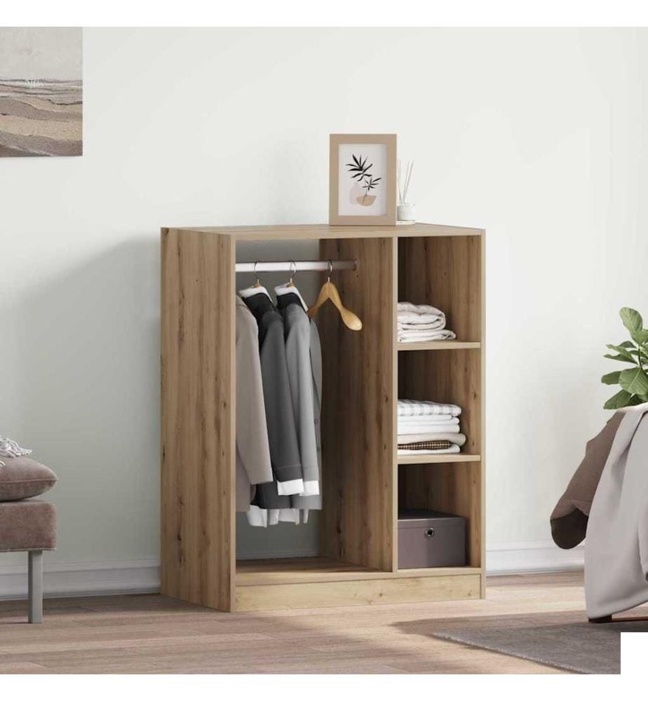 Armoire avec étagère Chêne artisanal 77 x 48 x 102 cm