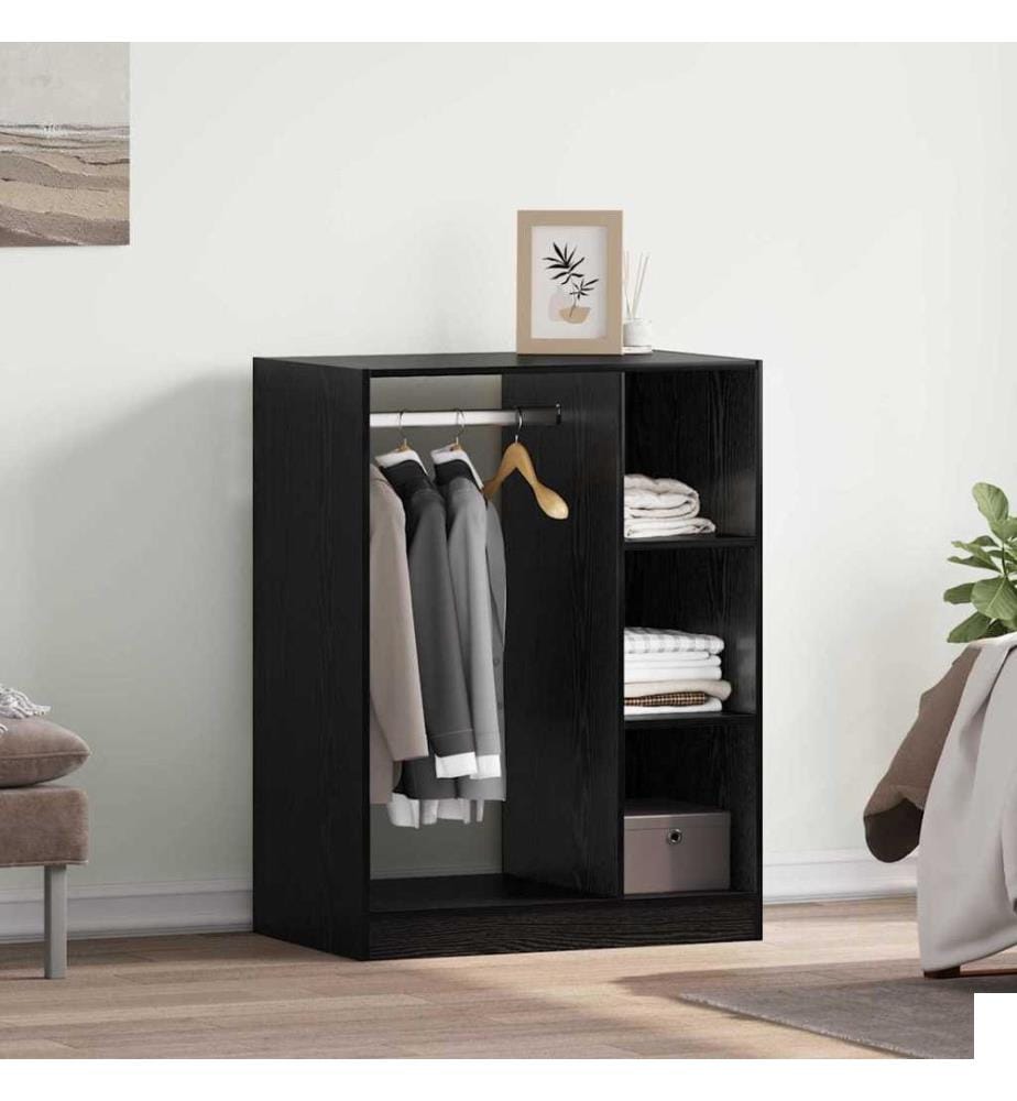 Armoire avec étagère avec stockage Chêne noir 77 x 48 x 102 cm