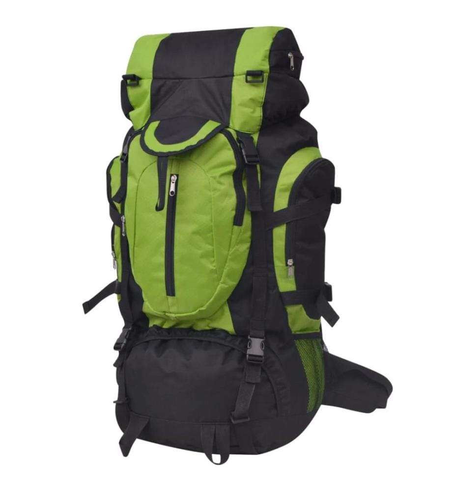 Sac à dos de randonnée XXL 75 L noir et vert