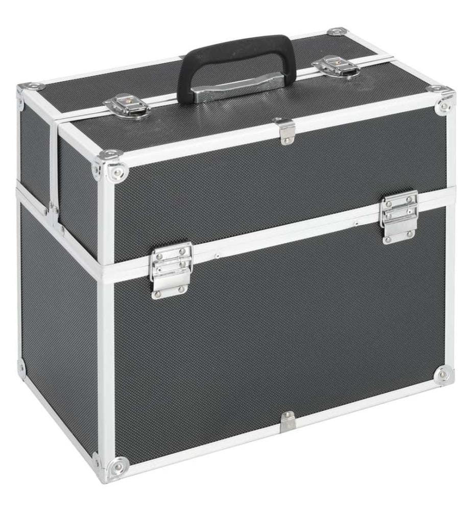 Mallette à maquillage 38x23x34 cm noir aluminium