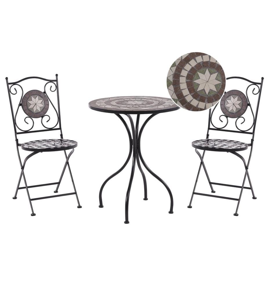 Ensemble bistrot Pliant CARIATI Métal Noir