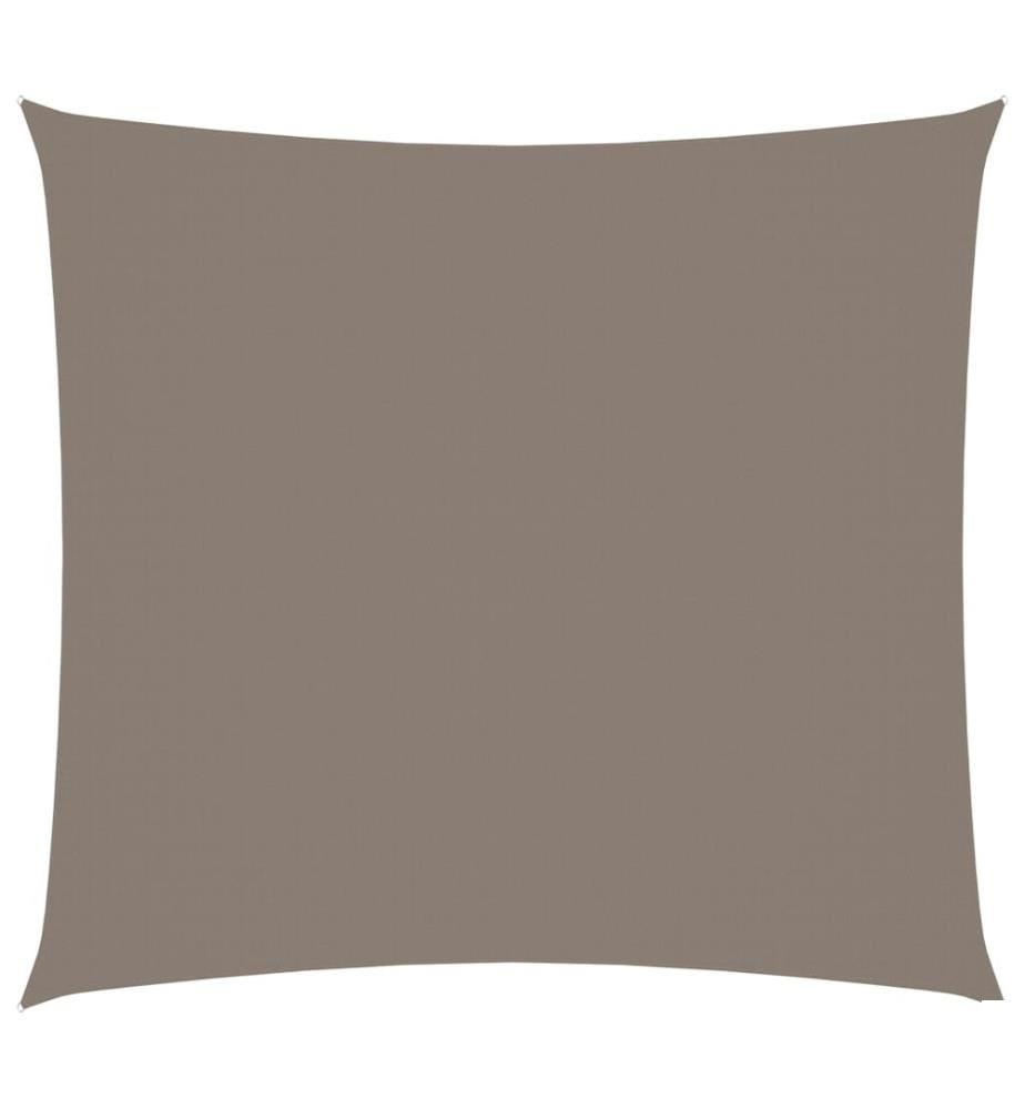 Voile de parasol tissu oxford carré 4x4 m taupe