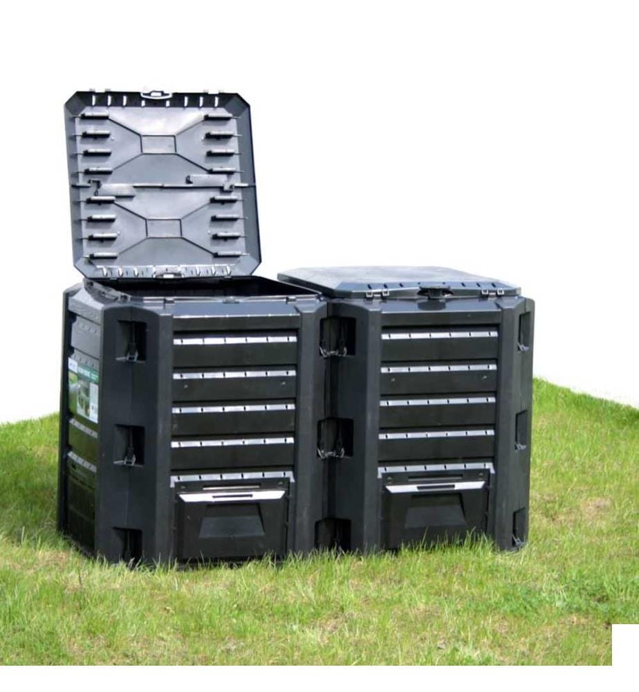 Composteur de jardin Noir 800 L