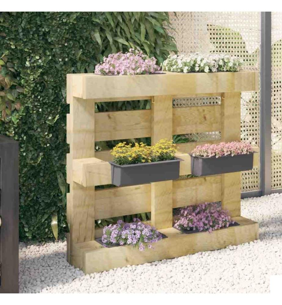 Boîtes à fleurs pour palettes euro 12 pcs Gris 36x13,5x9,5cm PP