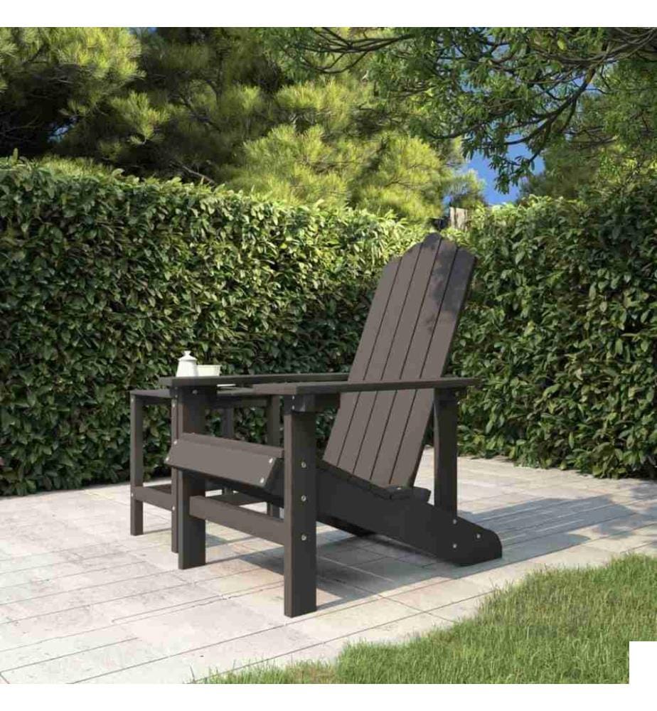 Chaise Adirondack de jardin PEHD Anthracite