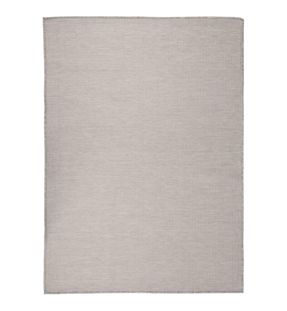 Tapis à tissage plat d'extérieur 200x280 cm Taupe