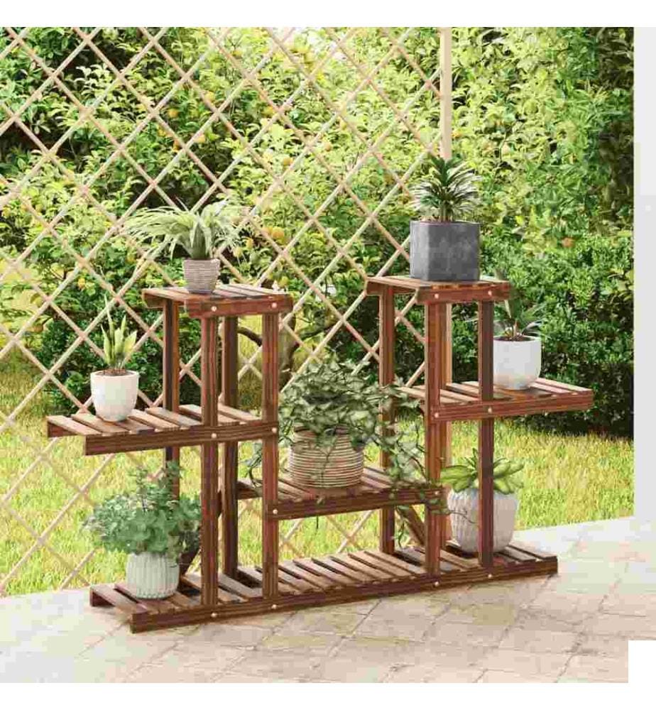Support à fleurs 110x25x73 cm bois massif de sapin