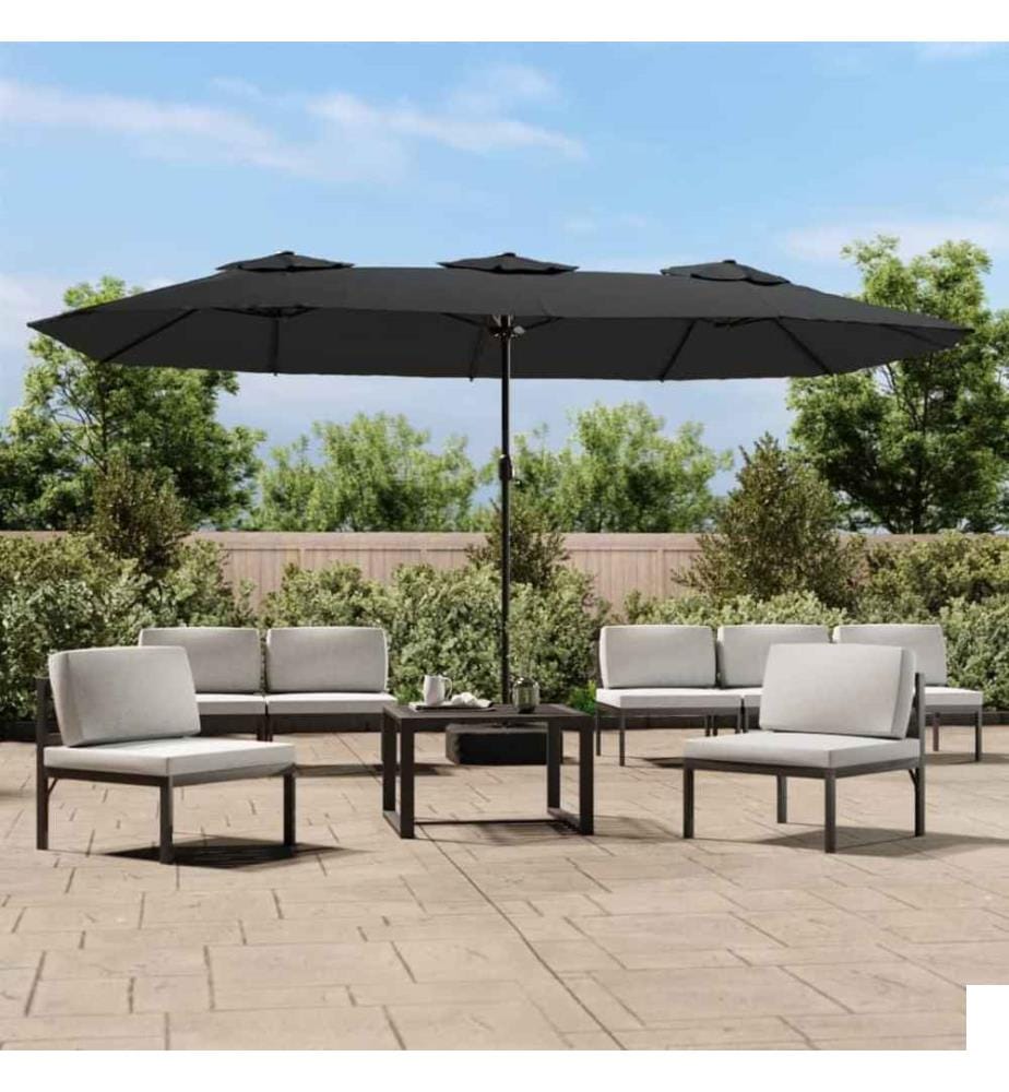 Parasol à double tête anthracite 449x245 cm