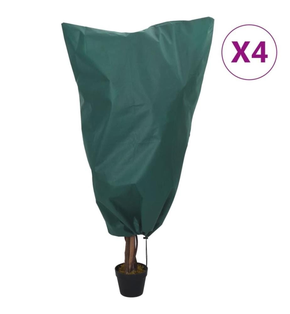 Housses de protection pour plantes avec cordon de serrage 4 pcs