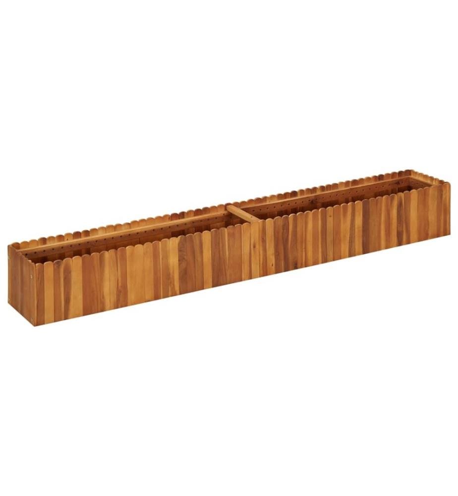 Lit surélevé de jardin 200x30x25 cm Bois massif d'acacia