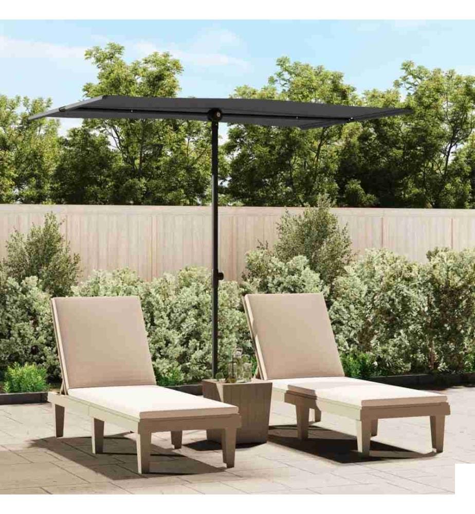 Parasol d'extérieur avec mât en aluminium 2x1,5 m Anthracite