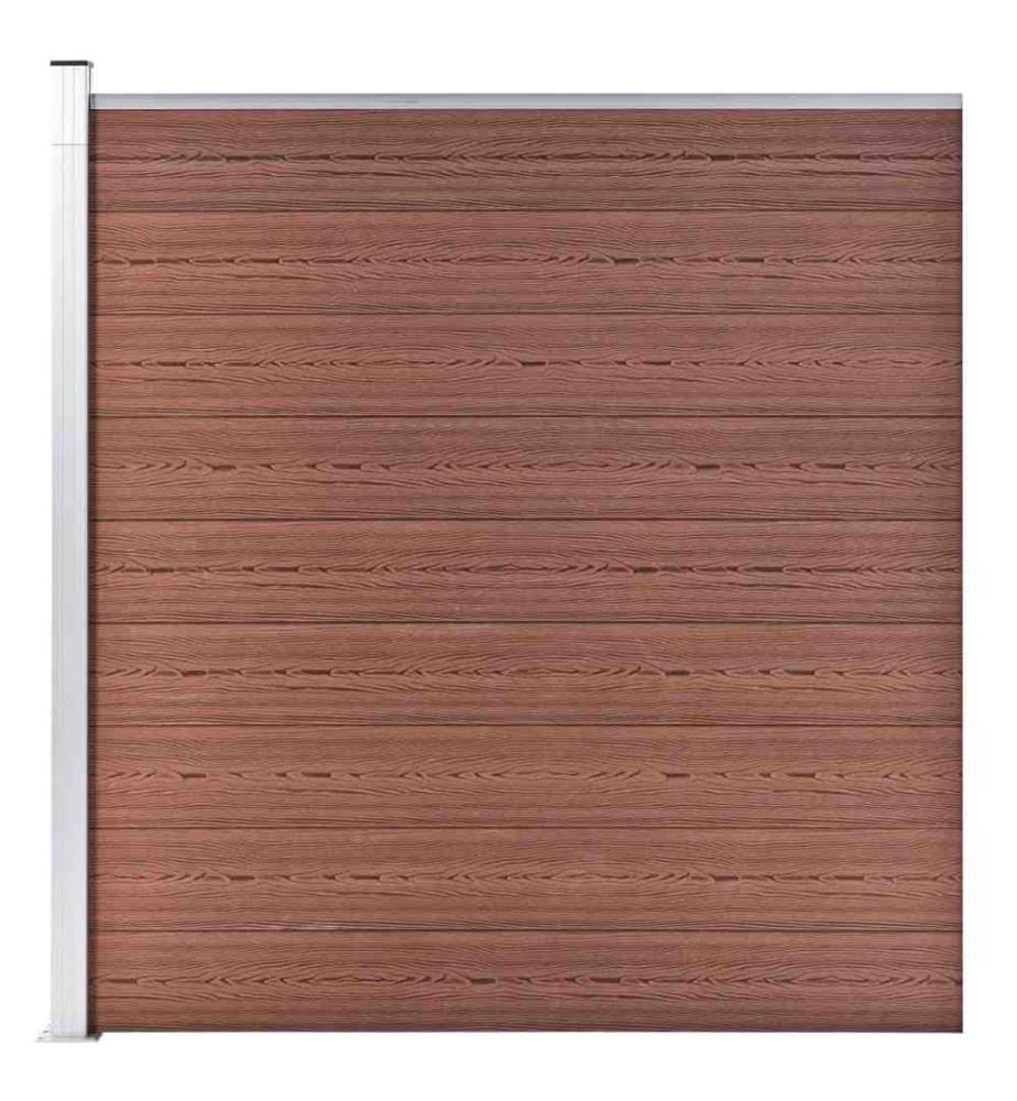 Clôture de jardin WPC 175x186 cm Marron