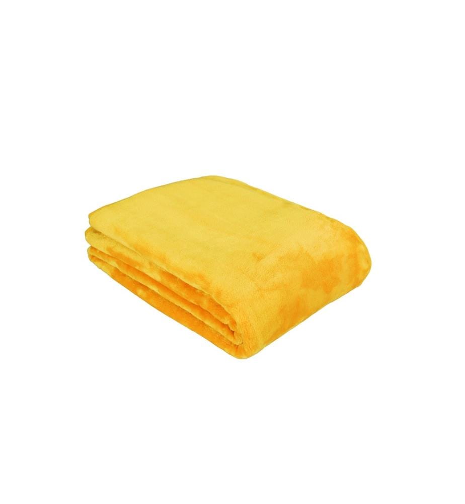 ESKIMO - Couverture Cashmina jaune, 150 x 200 cm