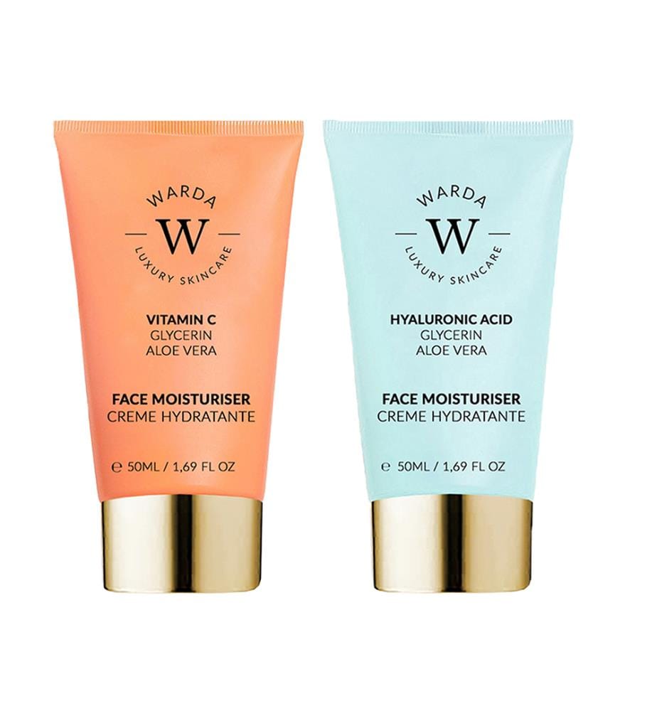 Crème Hydratante Éclat Vitamine C 50ml + Crème Hydratante à lAcide Hyaluronique 50ml