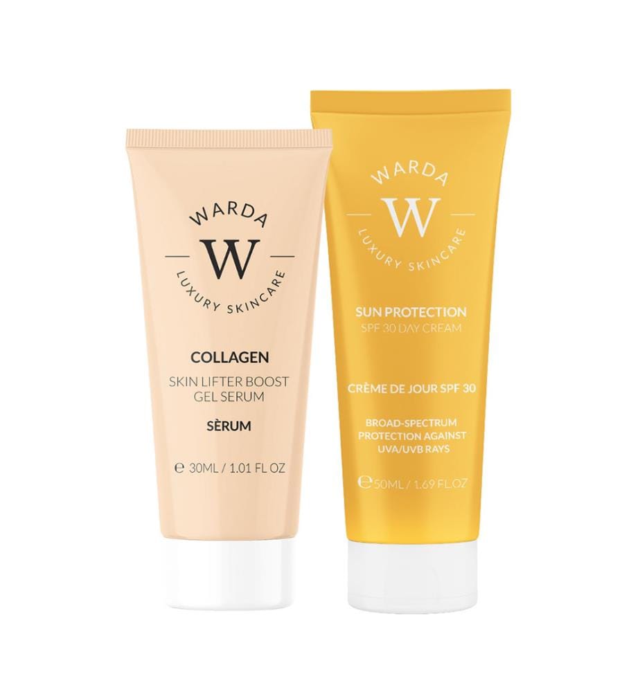 Gel Sérum Au Collagène  30 Ml + Crème De Jour Protection Solaire Spf 30  50 Ml