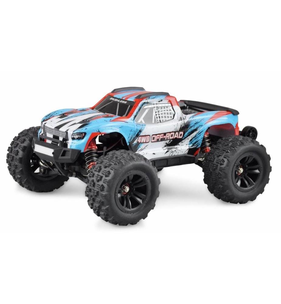 AMEWI - Monster Truck Hyper GO Brushless 4WD, bleu/blanc, 1:16, RTR