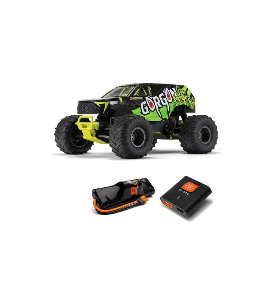 Arrma - Monster Truck Gorgon MEGA 550 RWD Jaune, RTR, 1:10