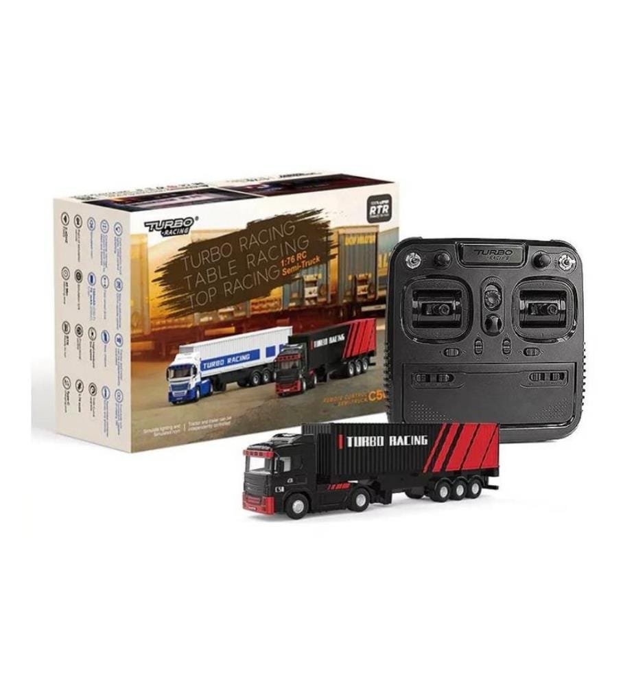 Turbo Racing - Camion C50 avec remorque Noir, 1:76, RTR
