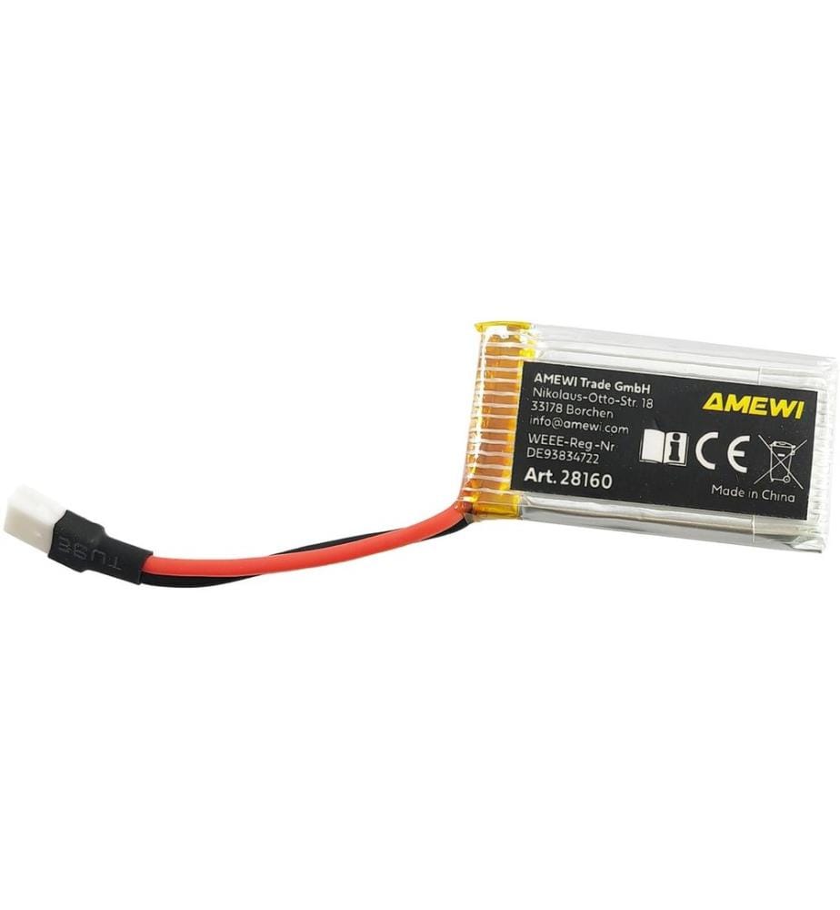 AMEWI - Batterie RC LiPo 1S 3.7 V 300 mAh 25C JST-Molex