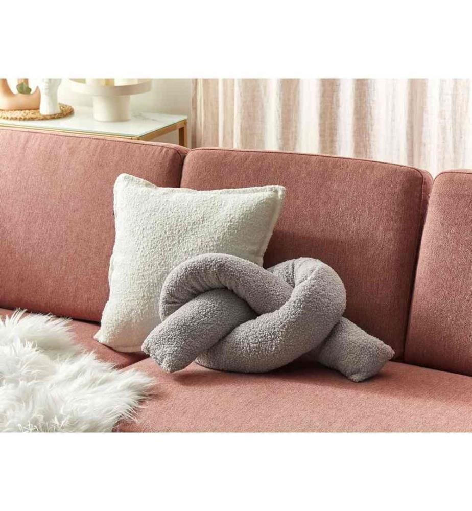 Coussin moderne en tissu pelucheux gris 172 x 14 cm accessoire de décoration de canapé
