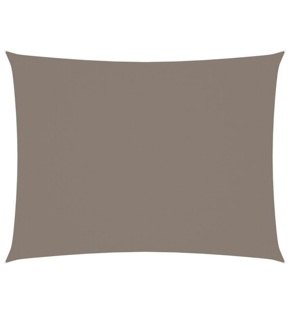Voile de parasol tissu oxford rectangulaire 5x6 m taupe