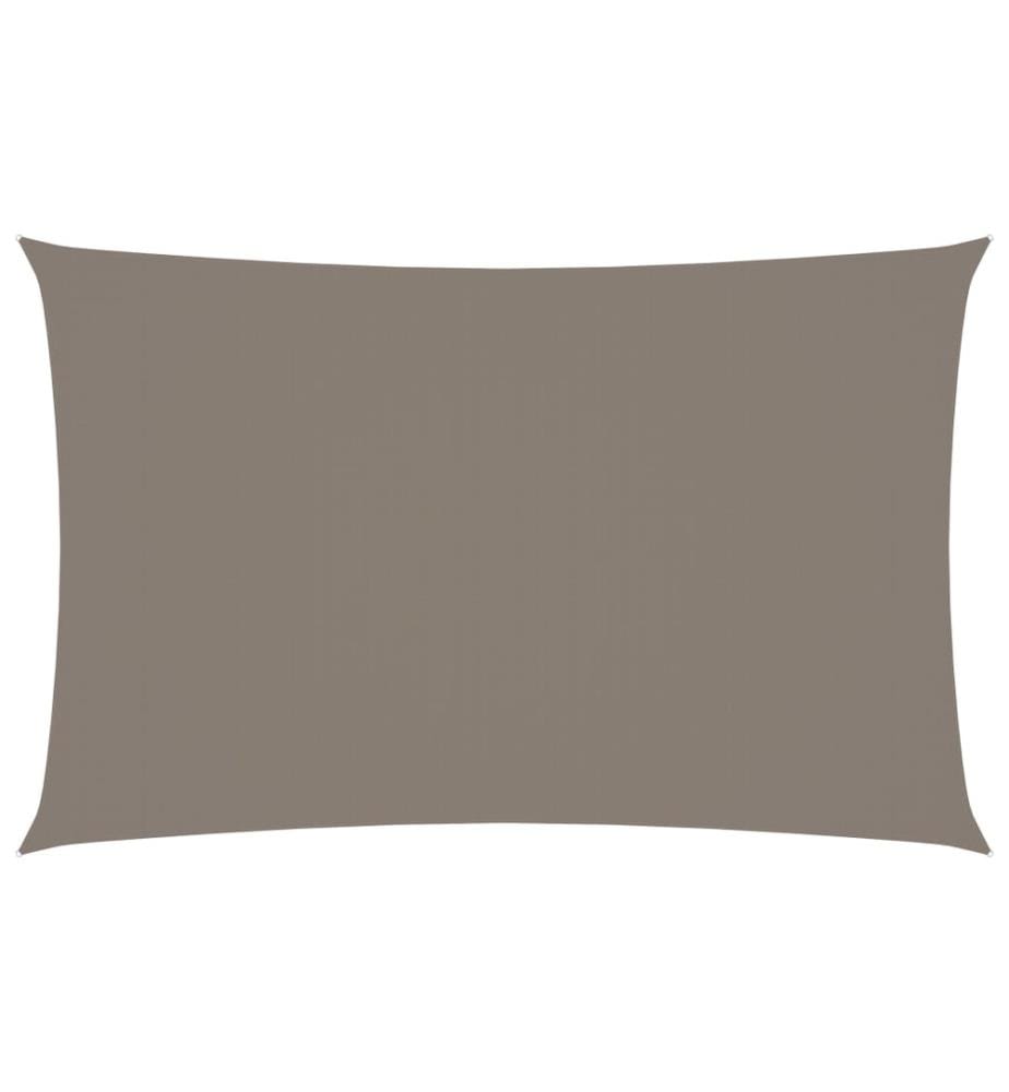 Voile de parasol tissu oxford rectangulaire 5x8 m taupe