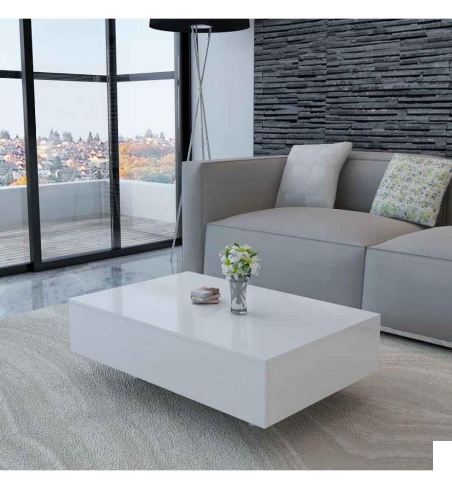Table basse Haute brillance Blanche