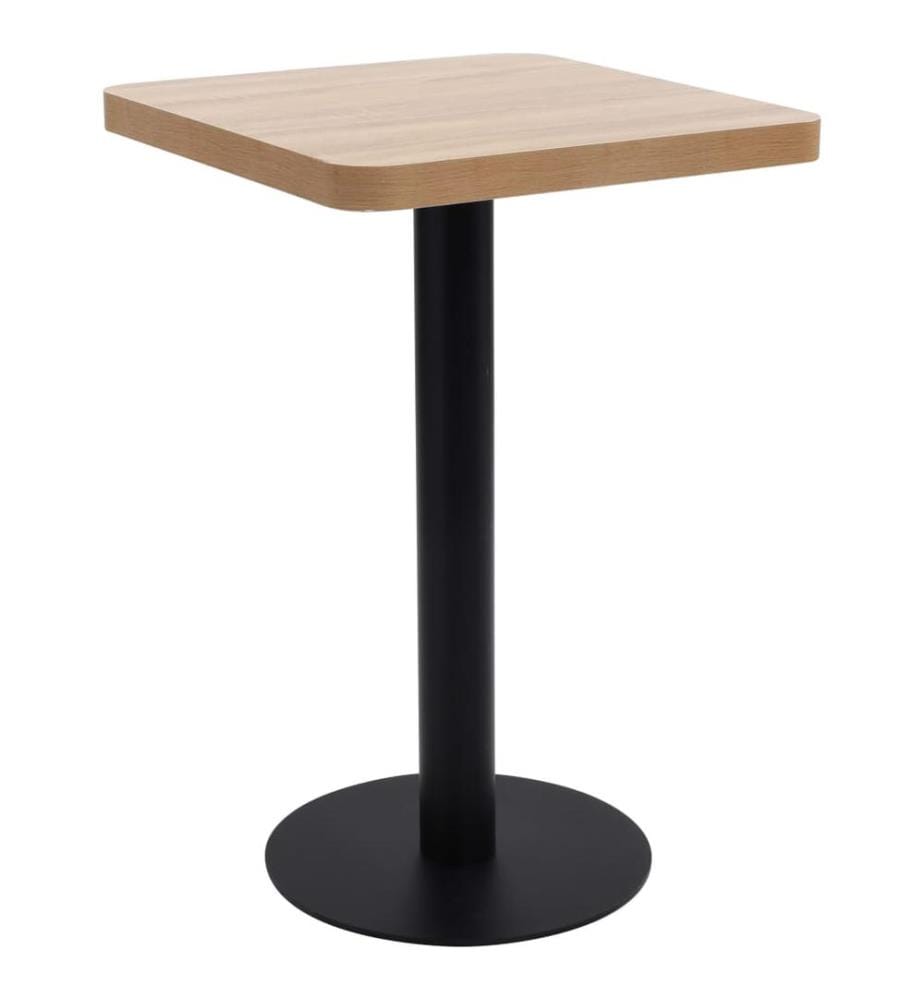 Table de bistro marron clair 50x50 cm MDF