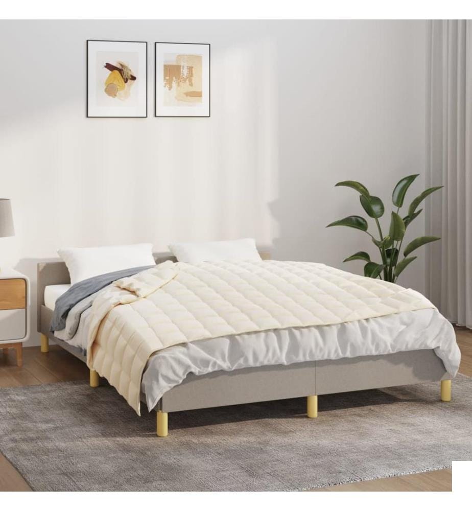 Couverture lestée Crème clair 135x200 cm 6 kg Tissu