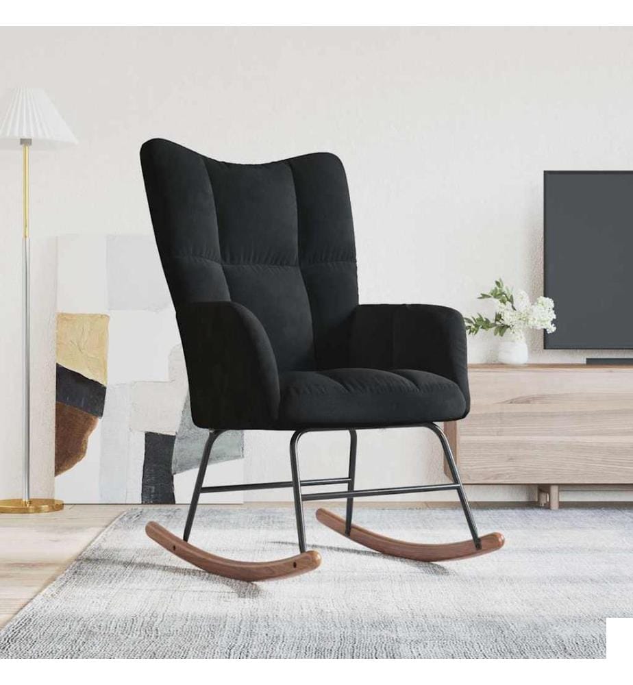 Chaise à bascule Noir Velours