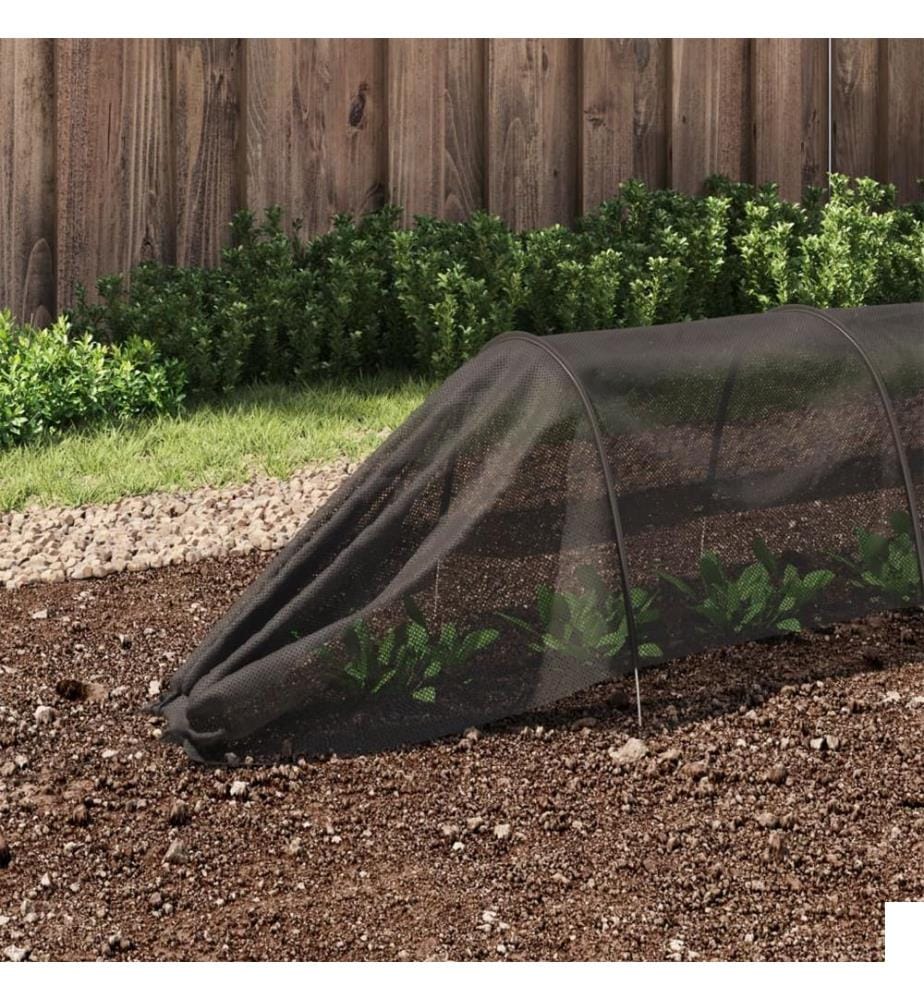 Tunnels en filet 3 pcs noir acier et polyéthylène