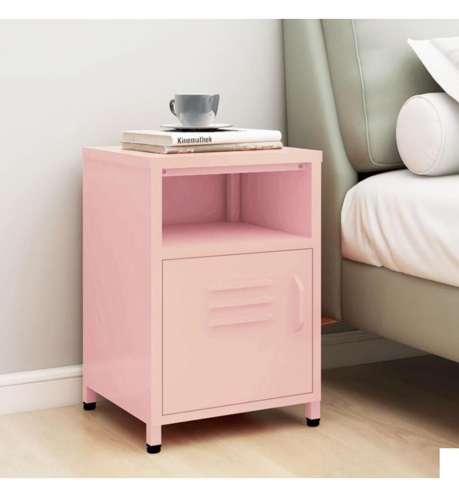Table de chevet Rose 35x35x51 cm Acier