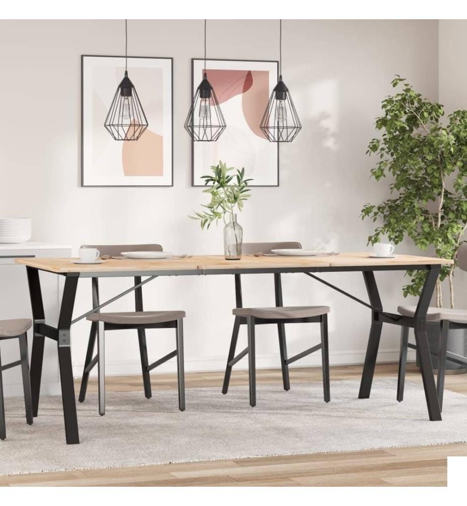 Pieds de table à manger cadre en Y 180x80x73 cm acier