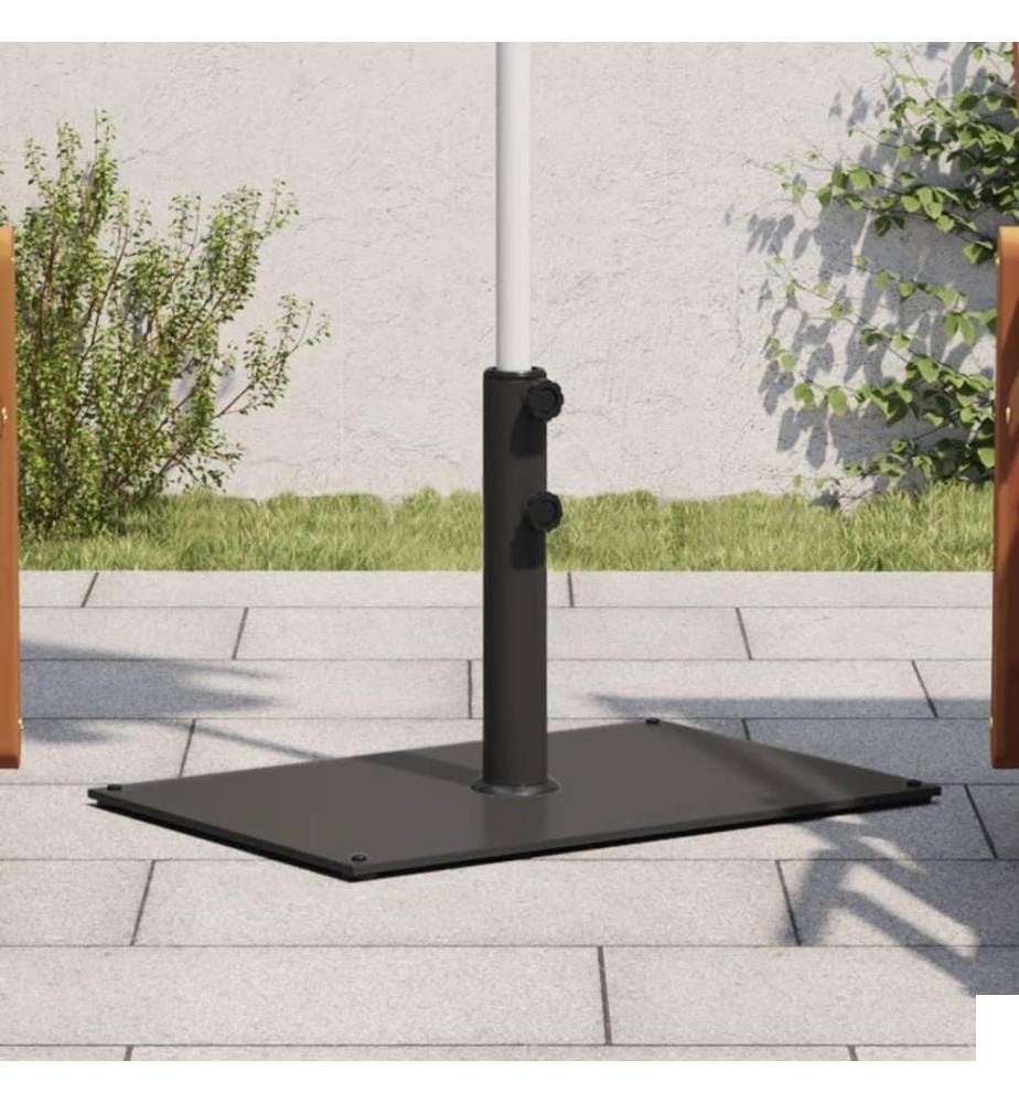 Base de parasol pour mâts Ø32/38/48 mm 15 kg rectangulaire