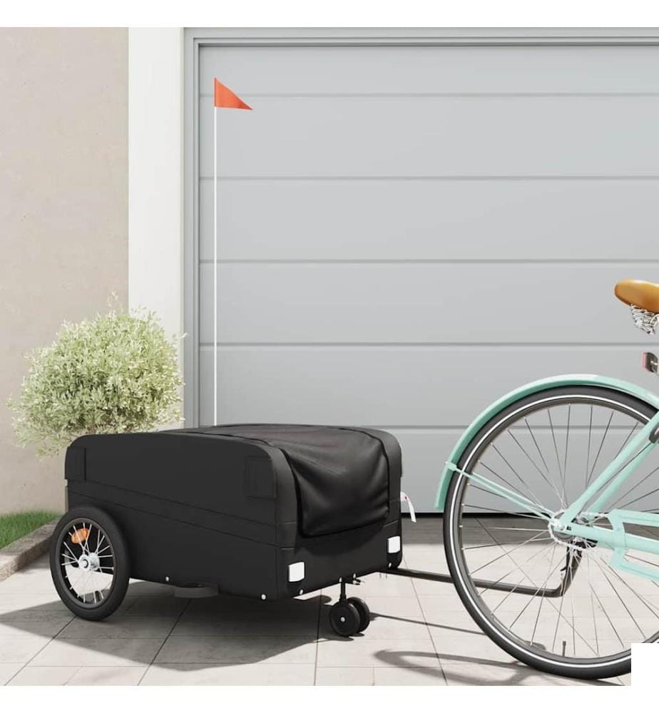 Remorque de vélo noir 45 kg fer