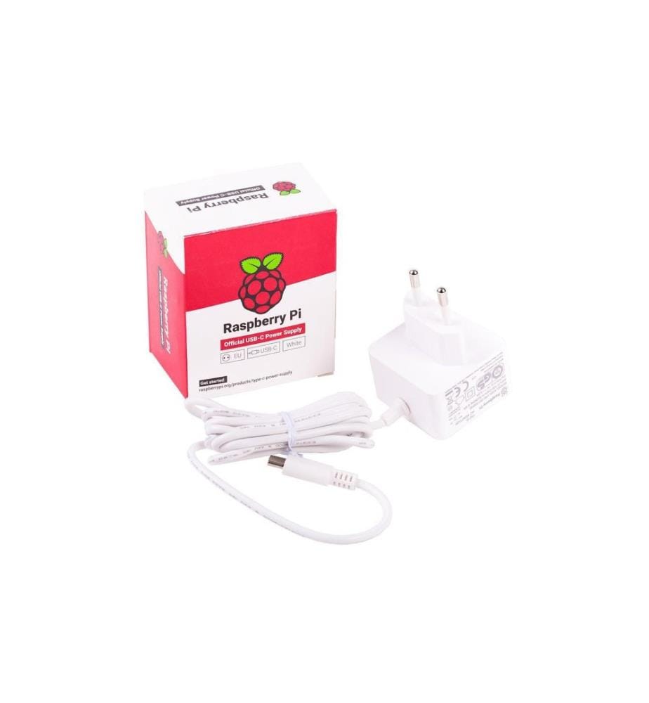 Raspberry Pi - Bloc dalimentation USB-C 5.1 V 3 A Blanc, Raspberry Pi - 4
