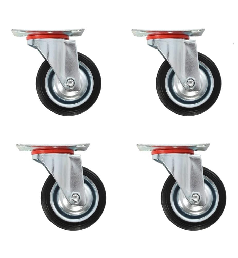 Roulettes pivotantes 4 pcs 75 mm
