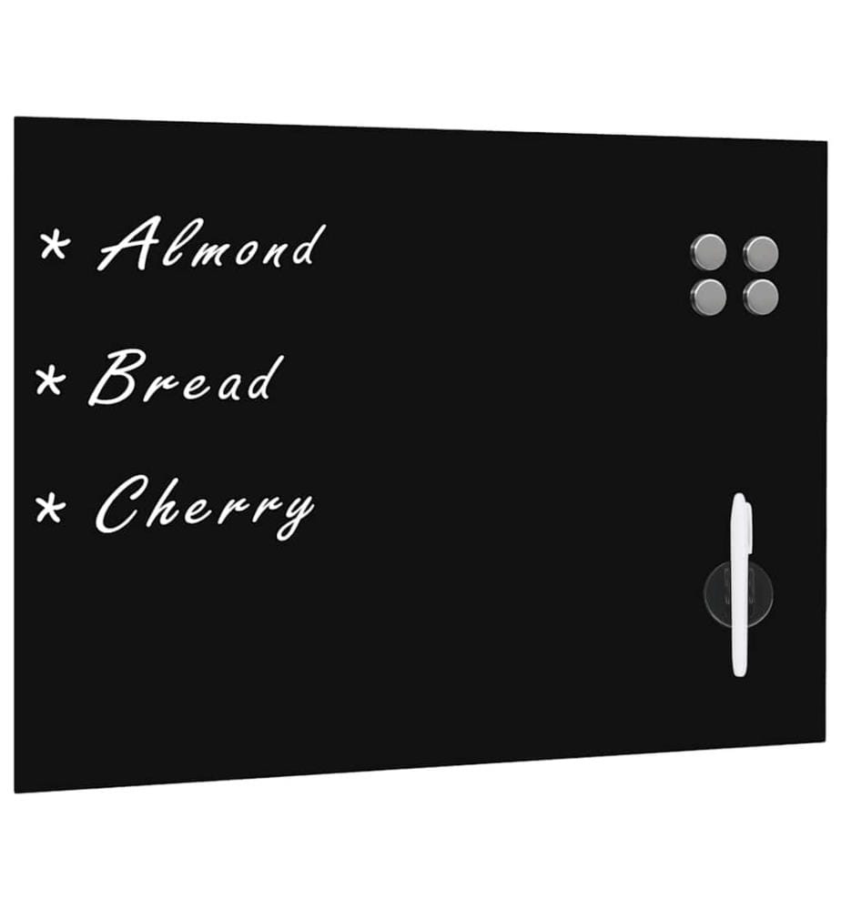 Tableau noir magnétique mural en verre 80 x 60 cm