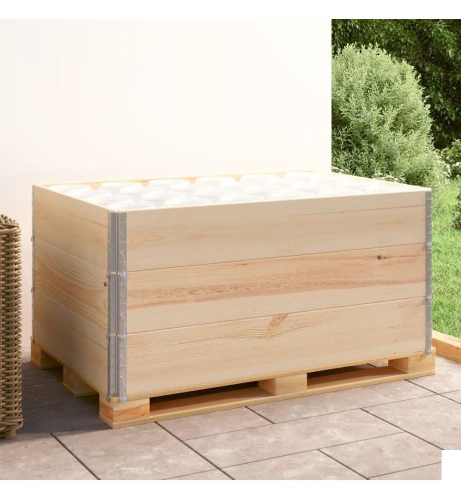 Colliers de palette 3 pcs 80x120 cm Bois de pin solide