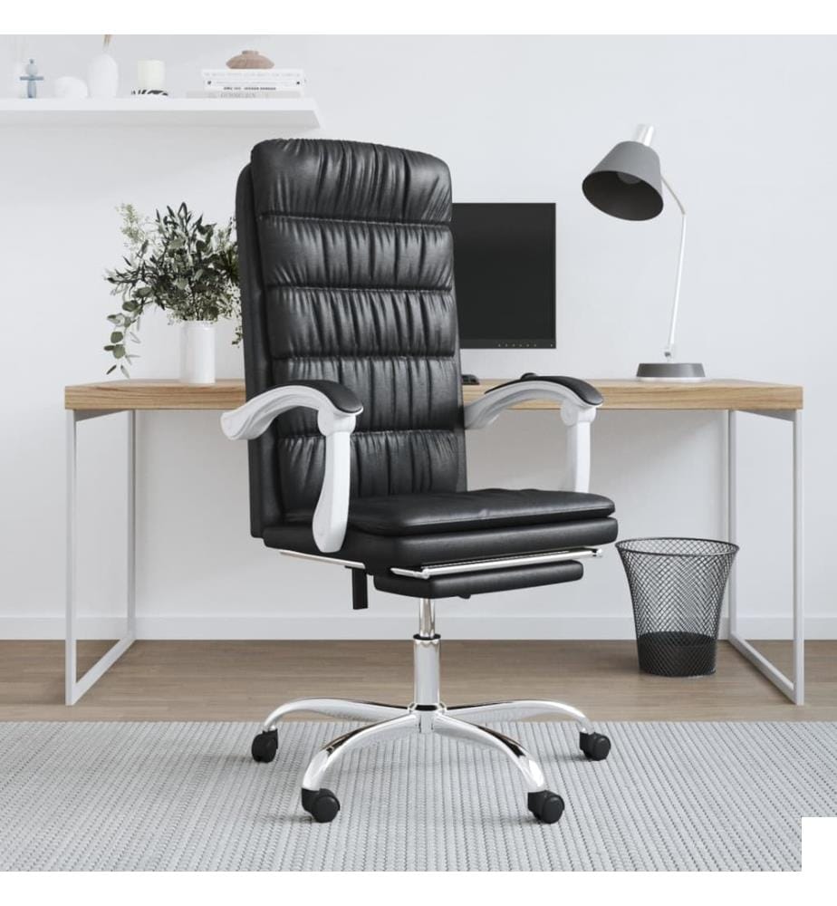 Fauteuil inclinable de bureau Noir Similicuir