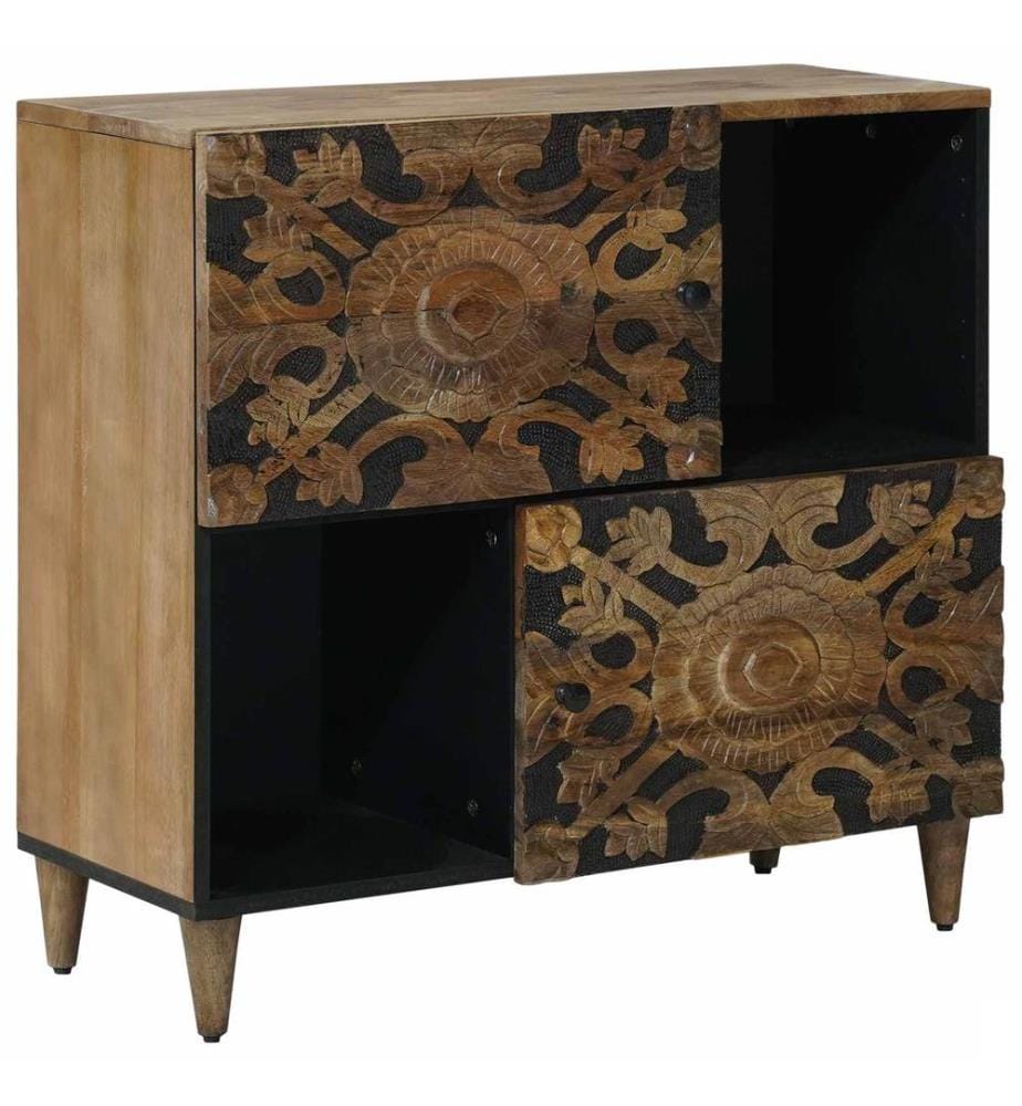 Buffet Marron 80 x 33,5 x 75 cm Bois de mangue massif