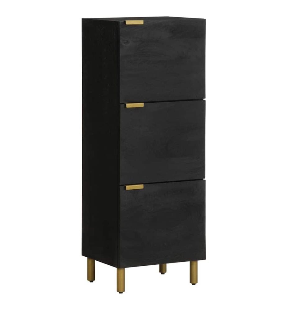 Buffet noir 40x33x110 cm bois d'ingénierie