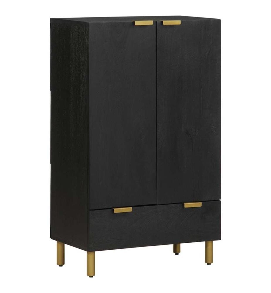 Buffet noir 60x33x100 cm bois d'ingénierie
