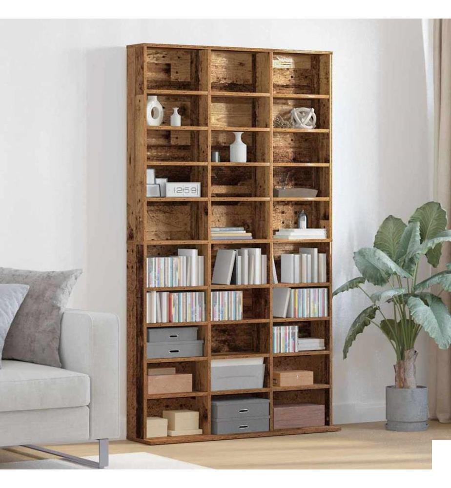 Meuble CD Bois ancien 101 x 23 x 177,5 cm Bois d'ingénierie