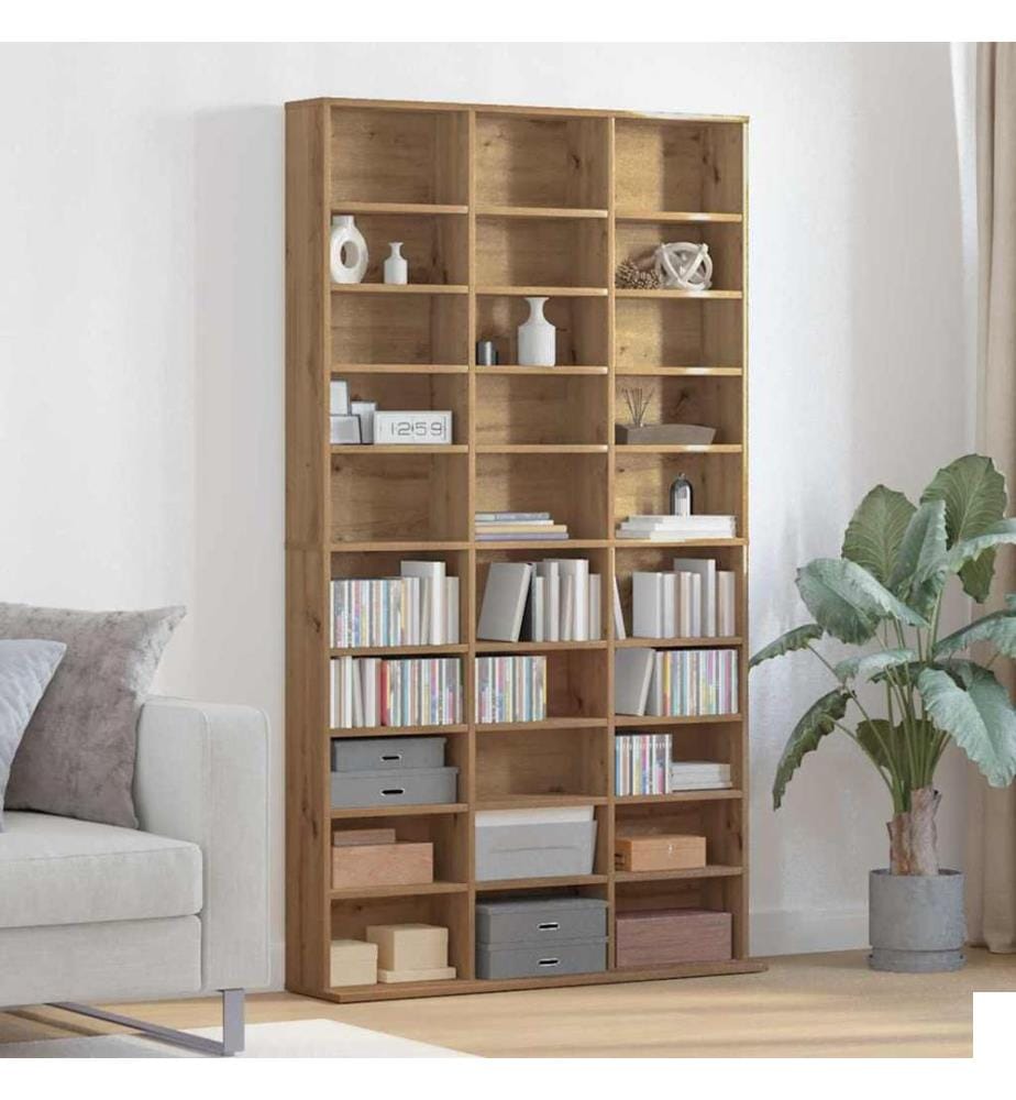 Meuble CD Chêne artisanal 101 x 23 x 177,5 cm Bois d'ingénierie