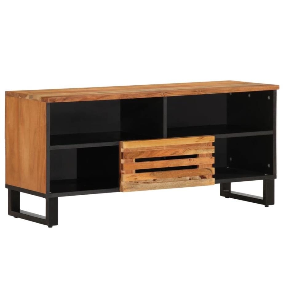 Meuble TV 100x34x46 cm bois d'acacia massif