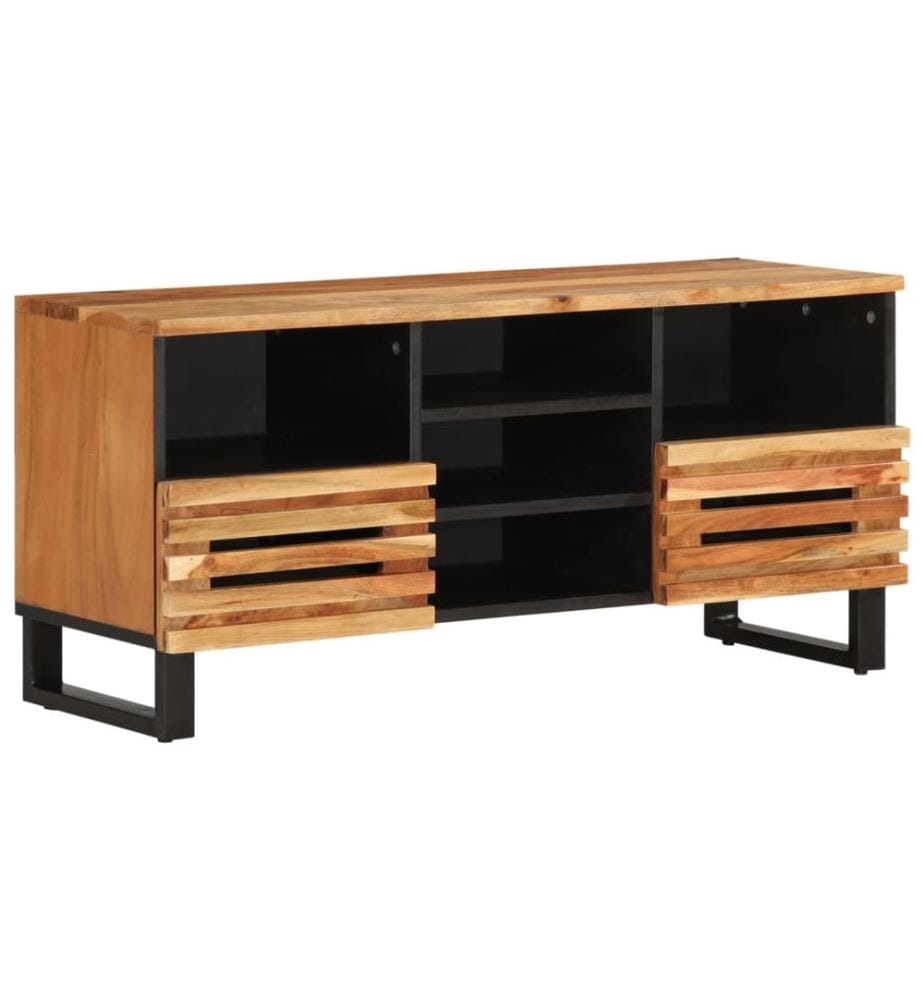 Meuble TV 100x34x46 cm bois d'acacia massif