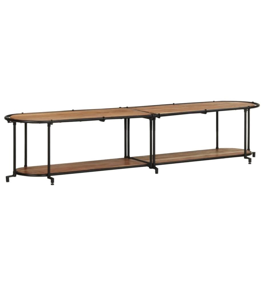 Meuble TV 200x42x40 cm bois d'acacia massif