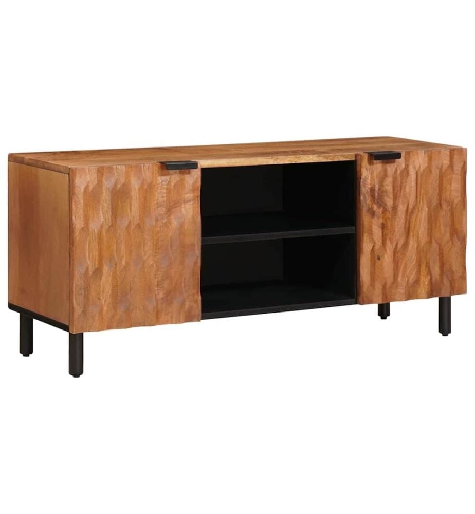 Meuble TV avec étagère Finition Acacia Brun 105 x 33 x 46 cm