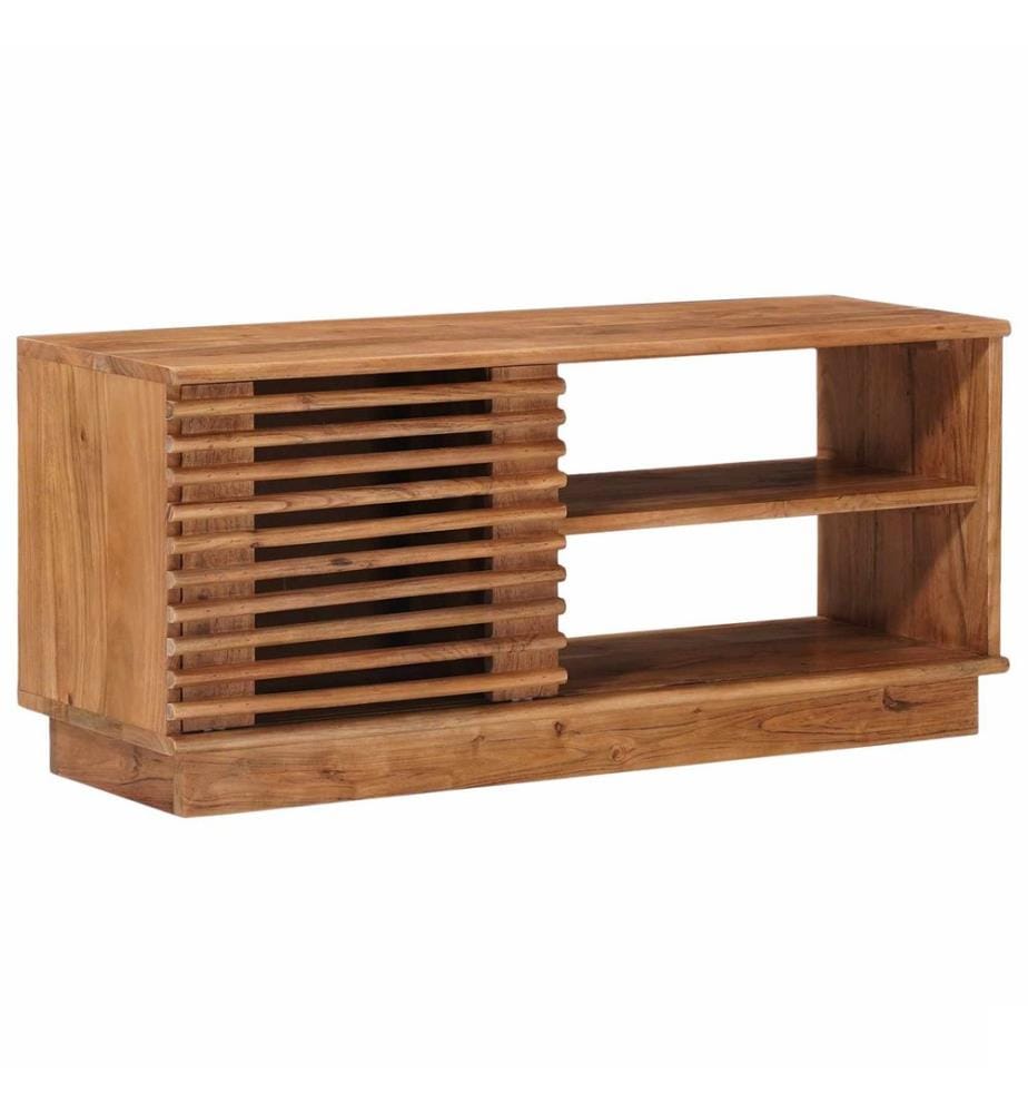 Meuble TV avec stockage avec porte Naturel 90 x 30 x 40 cm